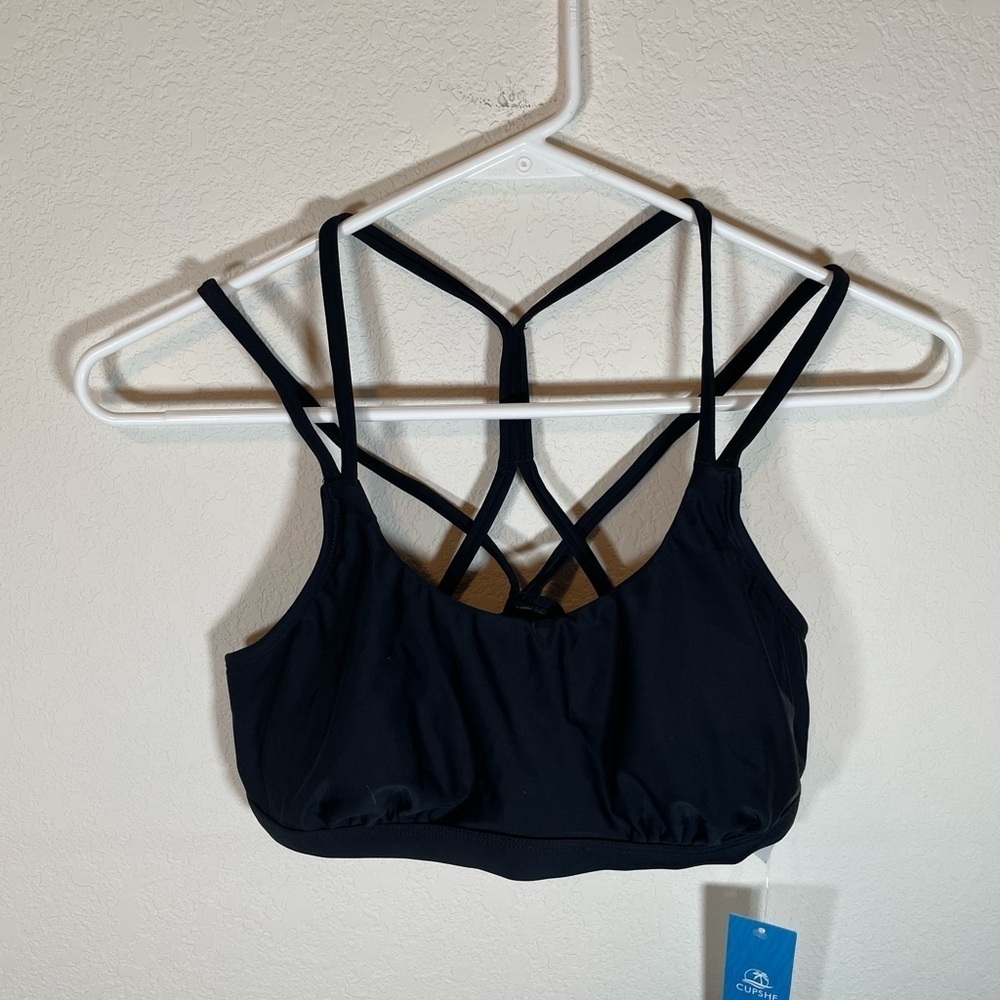 Cupshe Black Athletic Strappy Bikini Top - Picture 2 of 7